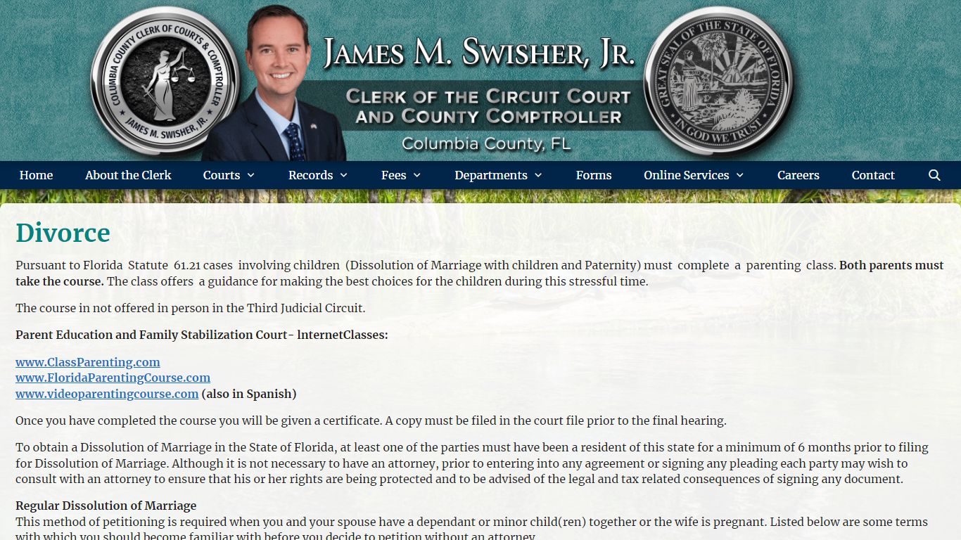 Divorce – Columbia Clerk of the Circuit Court & Comptroller